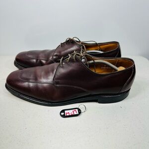 Allen Edmonds Burton Mens Sz 11D Brown Leather Apron Toe Lace Up Derby Shoes